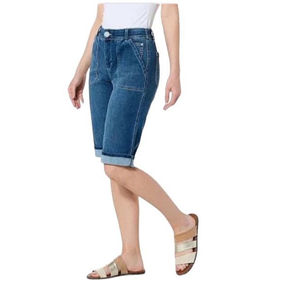 Democracy Luxe Touch Ab Solutions High Rise Bermuda Shorts 8 - Picture 4 of 8